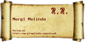 Mergl Melinda névjegykártya